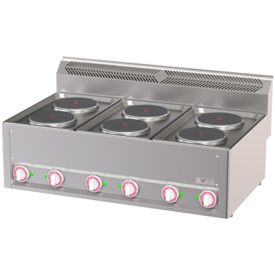 Cuisinière électrique 6 plaques, -Top- WR-E6PT-19